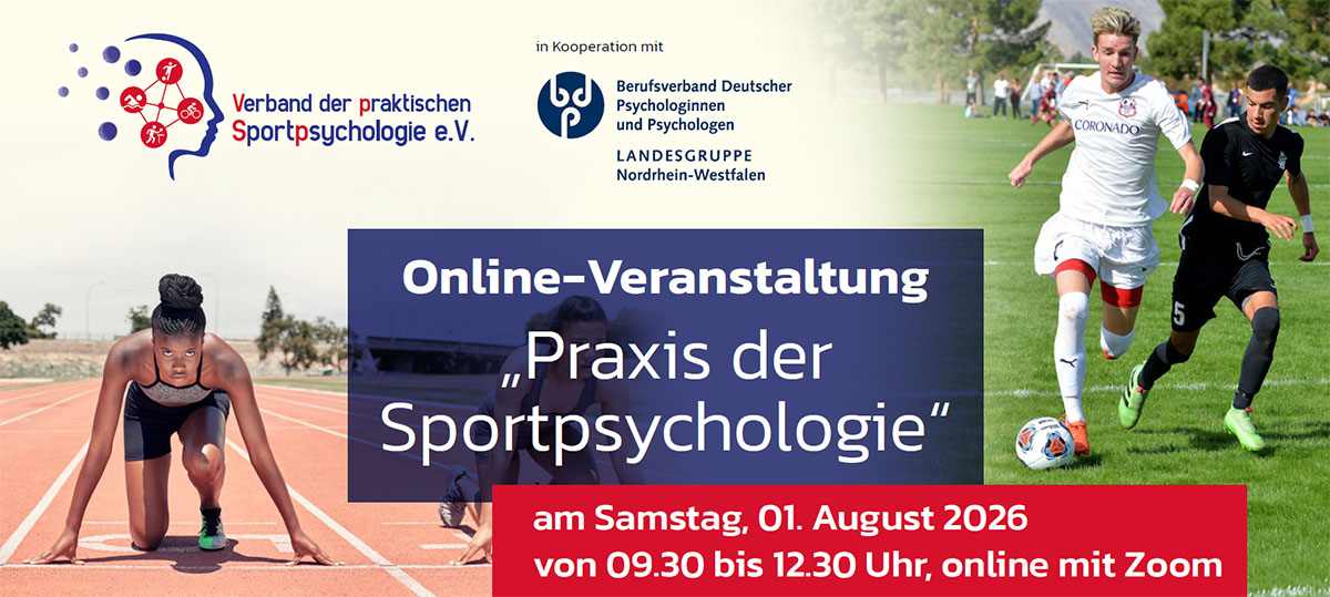 Onlineveranstaltung Praxis der Sportpsychologie